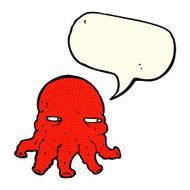 cartoon alien face with speech bubble N9