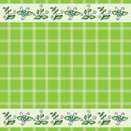 Vector pattern with grass and flowers