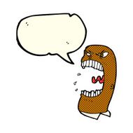 cartoon furious man shouting with speech bubble N5