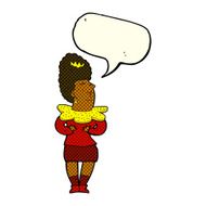 cartoon aristocratic woman with speech bubble N5