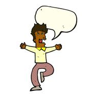 cartoon terrified man with speech bubble N97