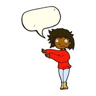 cartoon dancing woman with speech bubble N24