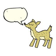 cute cartoon deer with speech bubble N5