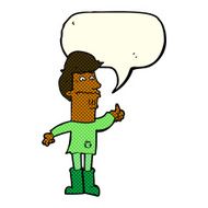 cartoon nervous man with speech bubble N62