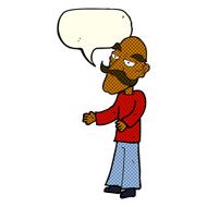 cartoon old man with mustache speech bubble N16