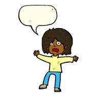 cartoon unhappy person with speech bubble N5