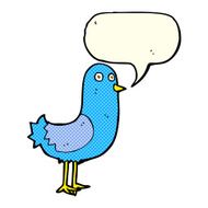 cartoon bird with speech bubble N144