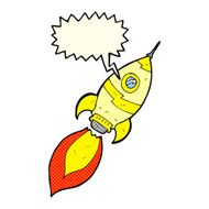 cartoon spaceship with speech bubble N16