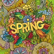 Spring hand lettering and doodles elements N3