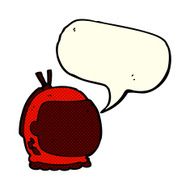 cartoon astronaut helmet with speech bubble N17