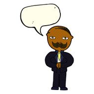 cartoon old man with mustache speech bubble N17