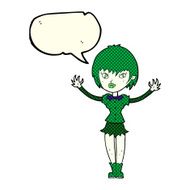 cartoon vampire girl with speech bubble N108