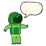cartoon astronaut with speech bubble N53