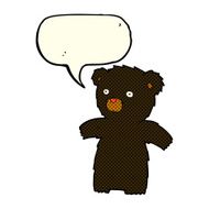 cartoon black bear with speech bubble N31