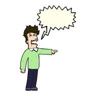 cartoon man accusing with speech bubble N10