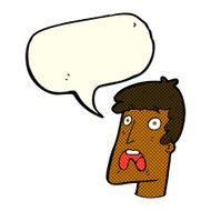 cartoon shocked man with speech bubble N55