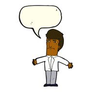 cartoon annoyed boss with speech bubble N6