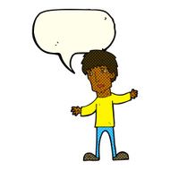 cartoon worried man with speech bubble N46