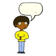 cartoon curious man with speech bubble N33