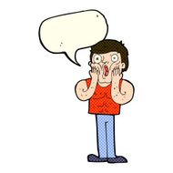 cartoon shocked gym man with speech bubble N8
