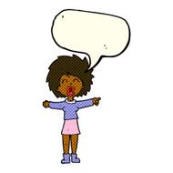 cartoon stressed out woman talking with speech bubble N5