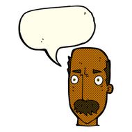 cartoon annoyed old man with speech bubble N32