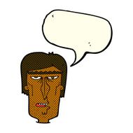 cartoon angry face with speech bubble N16