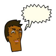 cartoon angry face with speech bubble N17