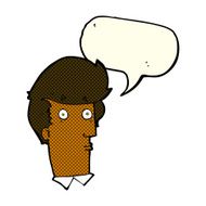 cartoon surprised expression with speech bubble N6