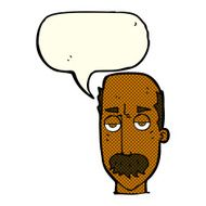 cartoon bored old man with speech bubble N9