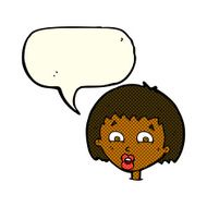 cartoon shocked expression with speech bubble N11