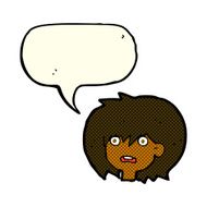 cartoon shocked expression with speech bubble N12