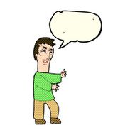 cartoon angry man with speech bubble N39