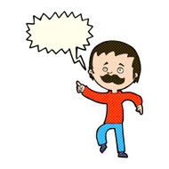cartoon man with mustache pointing speech bubble N15