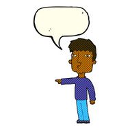 cartoon pointing man with speech bubble N41