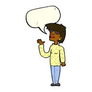 cartoon woman wearing spectacles with speech bubble N16