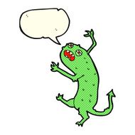 cartoon little monster with speech bubble N15