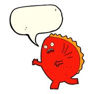 cartoon monster with speech bubble N21