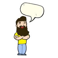 cartoon proud man with speech bubble N14