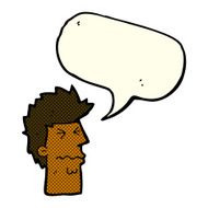 cartoon stressed out face with speech bubble N6