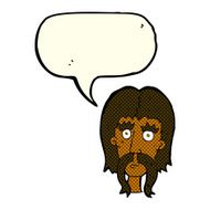 cartoon man with long mustache speech bubble N6
