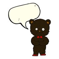cartoon cute little bear with speech bubble N9