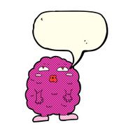 funny cartoon monster with speech bubble N17