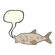 cartoon fish with speech bubble N38