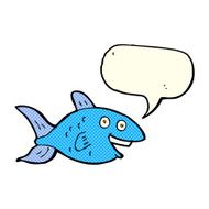 cartoon fish with speech bubble N39
