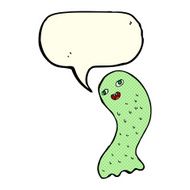 funny cartoon ghost with speech bubble N38