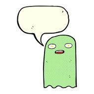 funny cartoon ghost with speech bubble N39