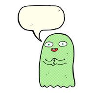 funny cartoon ghost with speech bubble N40