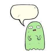 funny cartoon ghost with speech bubble N41