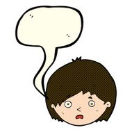 cartoon unhappy boy with speech bubble N27